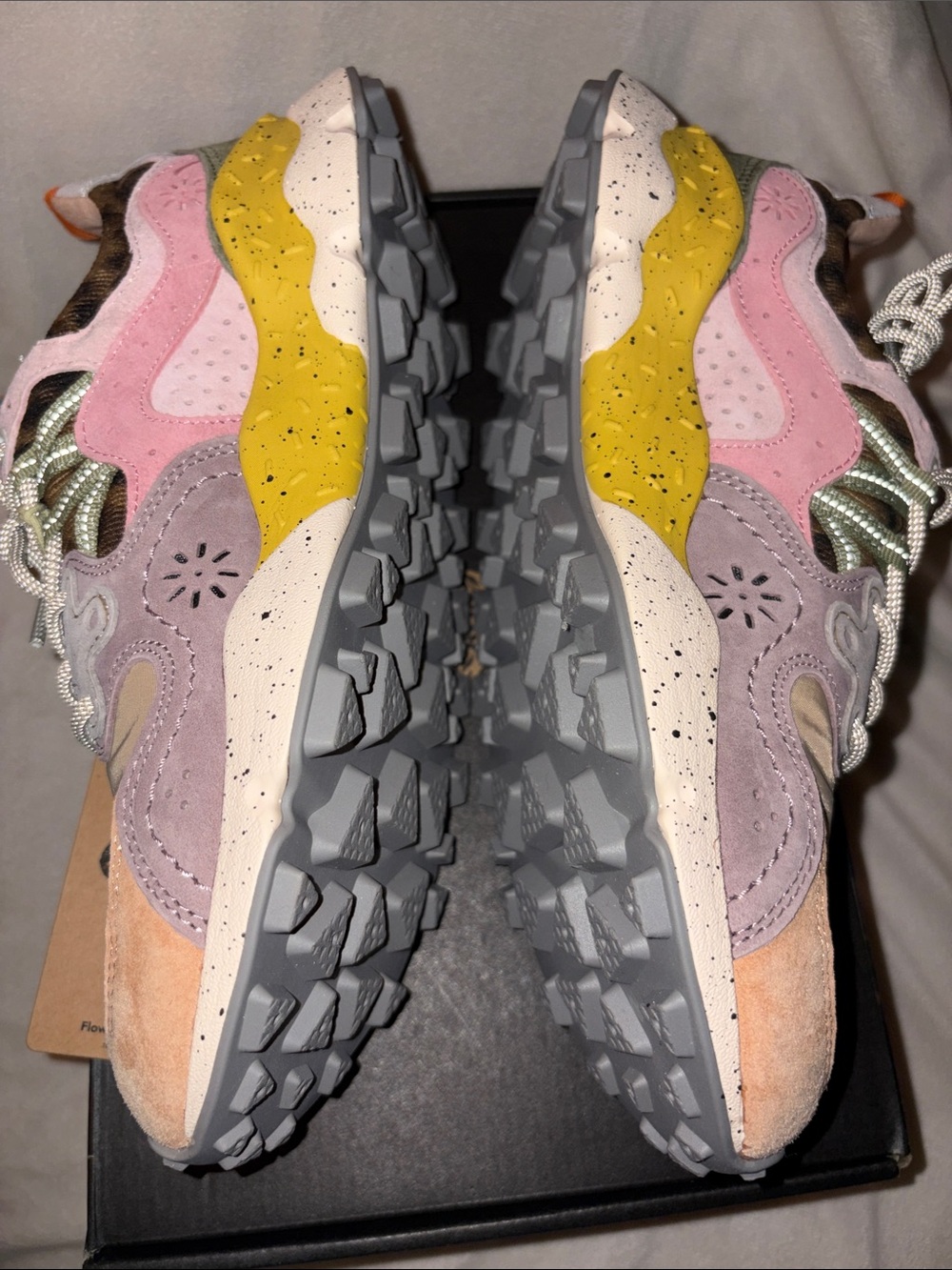 NWT Flower Mountain Yamano 3 Sneaker in Leopard- Light Mustard - Grey - Cipria - Picture 15 of 16